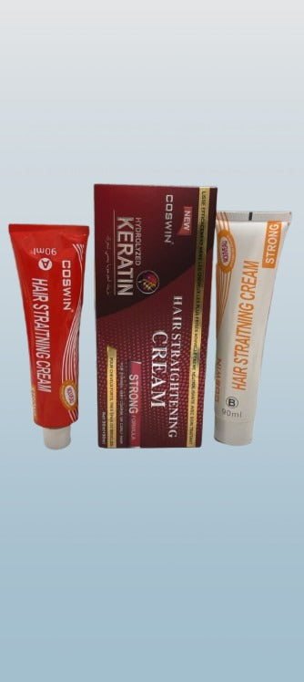 COSWIN Hydrolyzed Keratin Hair Straightening Cream – Strong Formula