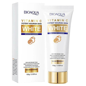 BIOAQUA Vitamin C White Brighten Cleanser – Potent Nourish Skin Face Wash 100g