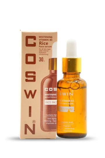 Coswin Whitening Vitamin B3 Rice Face Serum – Brightening & Anti-Aging Serum with Hyaluronic Acid