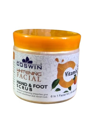 COSWIN Vitamin C Whitening Facial Hand & Foot Scrub – 6 in 1 Facial Kit