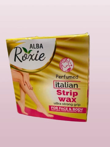 Alba Roxie Italian Strip Wax – Perfumed Ultra Strong Grip Hair Removal Wax for Face & Body
