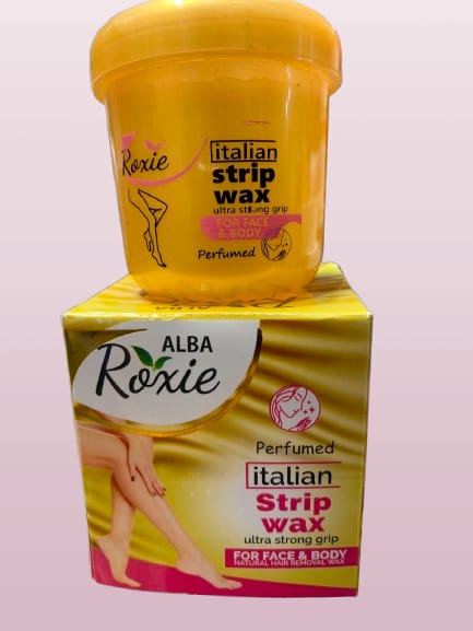 Alba Roxie Italian Strip Wax – Perfumed Ultra Strong Grip Hair Removal Wax for Face & Body