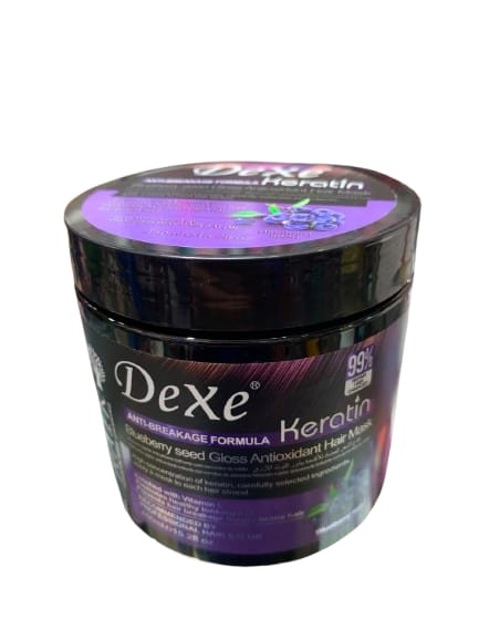 Dexe Keratin Blueberry Seed Gloss Anti-Breakage Hair Mask – 450ml