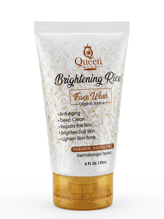 Queen Star Brightening Rice Face Wash – Deep Cleansing & Radiance Care