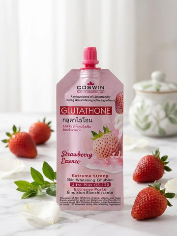 Coswin Glutathione Strawberry Essence Skin Emulsion – Ultra Plus GS-120, Daily Skincare Lotion