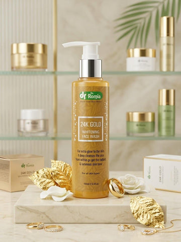 Dr. Romia 24K Gold Whitening Face Wash 150ml – Deep Cleansing & Skin Glow Face Wash